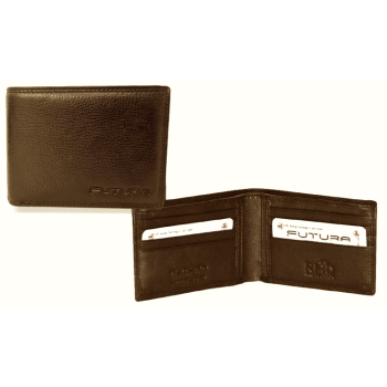 Futura Mens RFID Protected Slim Genuine Leather Wallet - Tan