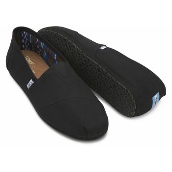 TOMS Mens Canvas Epadrilles Alpargata Shoes Slip On Classic - Black On Black - US 10