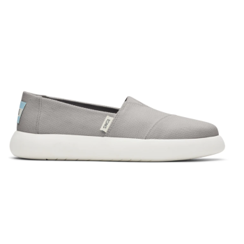 TOMS Womens Canvas Slip On Shoes Sneakers Flats Alpargata Espadrilles - Grey - US 7