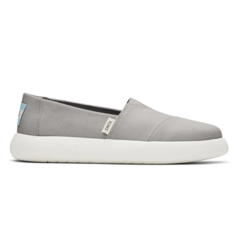 TOMS Womens Canvas Slip On Shoes Sneakers Flats Alpargata Espadrilles - Grey - US 8