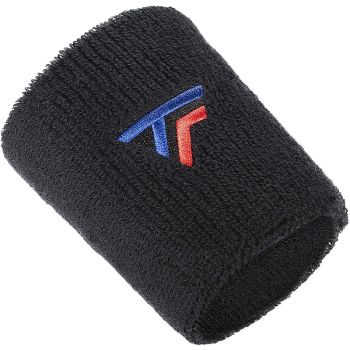 Tecnifibre Tennis XL Wristband Wrist Bands Sweatband Sport Squash Cotton - Black