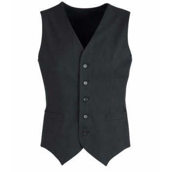 Mens Peaked Vest Waistcoat w/ Knitted Back Suit Formal Wedding Dress Up - Charcoal - 102