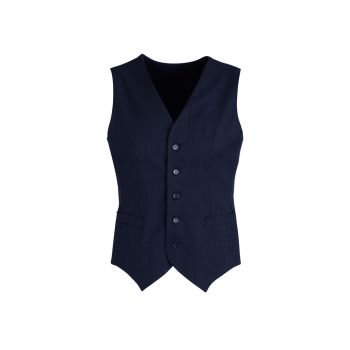 Mens Peaked Vest Waistcoat w/ Knitted Back Suit Formal Wedding Dress Up - Navy - 107