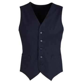 Mens Peaked Vest Waistcoat w/ Knitted Back Suit Formal Wedding Dress Up - Navy - 132