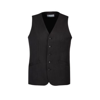 Mens Bamboo Blend Longline Vest Waistcoat w/ Stretch Business Forrnal Dress - Charcoal - 102