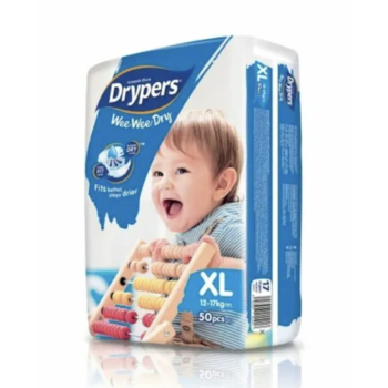 50pk Drypers Wee Wee Dry Disposable Diapers Nappies Nappy - XL 12-17kg