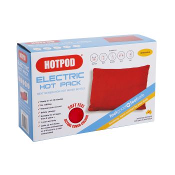 HOTPOD Electric Hot Pack Water Bottle Reheat-able Pillow Pad Sleep Aid - Safety Approved