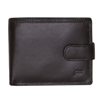 Futura Mens RFID Leather Coin Fold Over Wallet - Brown