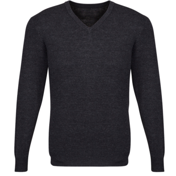 Mens Advatex Varesa Wool Pullover Jumper Cardigan V Neck - Charcoal - XS