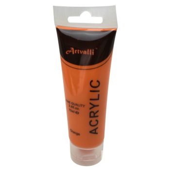 ARTISTS ACRYLIC PAINT Craft 75ml Tube Non Toxic Paints Water Based - Orange