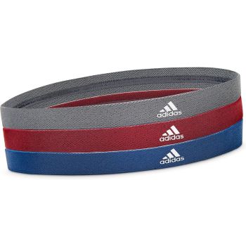 3pcs Adidas Sports Headband Hair Bands Gym Training Fitness Yoga - Grey/Blue/Burgundy