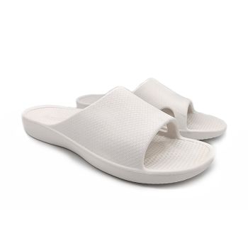 Archline Rebound Orthotic Slides Flip Flop Thongs Slip On Arch Support - White - Euro 37