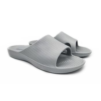 Archline Rebound Orthotic Slides Flip Flop Thongs Slip On Arch Support - Stone Grey - Euro 37