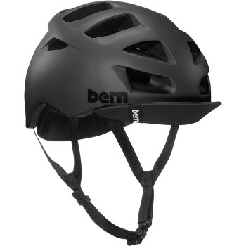 Bern Mens Allston Cycling Bike Helmet w/ Flip Visor - Matte Black - L/XL