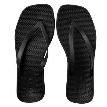 ARCHLINE Breeze Arch Support Orthotic Thongs Flip Flops Arch Support - Black - 35 EUR (Womens 4US)