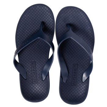 ARCHLINE Flip Flops Orthotic Thongs Arch Support Shoes Footwear - Navy - EUR 36