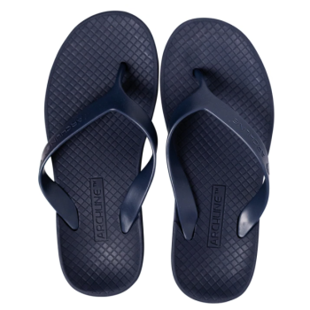 ARCHLINE Flip Flops Orthotic Thongs Arch Support Shoes Footwear - Navy - EUR 37