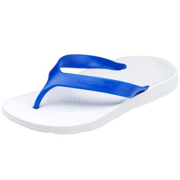 ARCHLINE Orthotic Thongs Arch Support Shoes Footwear Flip Flops Orthopedic - White/Blue - EUR 39