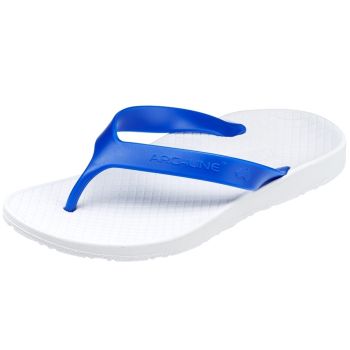 ARCHLINE Orthotic Thongs Arch Support Shoes Footwear Flip Flops Orthopedic - White/Blue - EUR 47