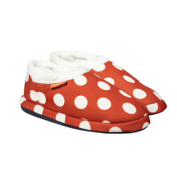 ARCHLINE Orthotic Slippers CLOSED Back Scuffs Moccasins Pain Relief - Red Polka Dots - EUR 35 (Womens 4 US)