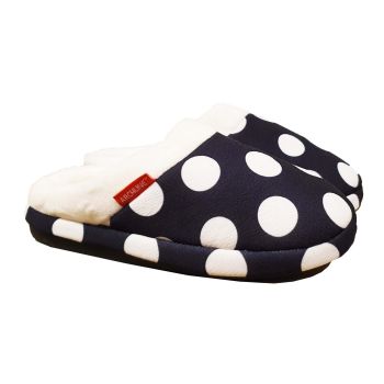 ARCHLINE Orthotic Slippers Slip On Arch Scuffs Pain Relief Moccasins - Polka Dots - EU 35