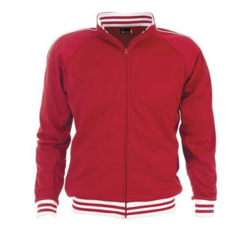 Identitee Mens Varsity Track Suit Top Jacket Jumper Long Sleeve Sunset Urban Casual - Red - Small