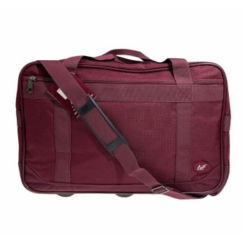 44L Foldable Duffel Bag Gym Sports Luggage Travel Foldaway School Bags - Maroon