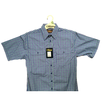 BISLEY SHORT SLEEVE SHIRT Everyday Casual Business Work Cotton Blend Check - BS2573_CAMO (AMO) - S