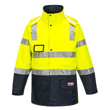 HUSKI Transit Hi Vis Waterproof Jacket Industrial Workwear Reflective UPF 50+ - Yellow - XXL (112cm)