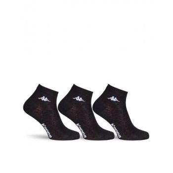 Kappa Mens Ankle Socks - Black - 1 Pack of 3 - EU 42-44