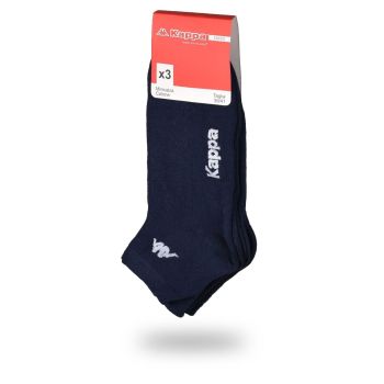 Kappa Mens Ankle Socks - Navy - 1 Pack of 3 - EU 39-41