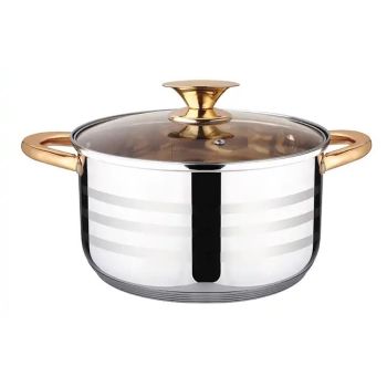 Kaisa Villa 5.8 Litre Casserole Pot Stainless Steel Induction Cooking Stock Stew