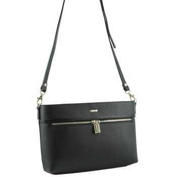 Morrissey Italian Structured Leather Cross Body Handbag (MO3028) Bag - Black