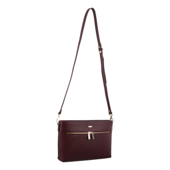 Morrissey Italian Structured Leather Cross Body Handbag (MO3028) Bag - Wine