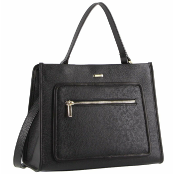 Morrissey Ladies Italian Structured Leather Tote Bag Handbag Womens - Black