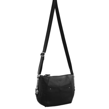 Milleni Cross Body Bag Soft Genuine Italian Leather - Black