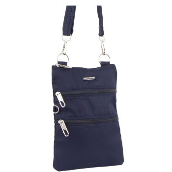 Pierre Cardin Anti-Theft RFID Ladies Cross Body Bag Slash Proof Crossbody Women - Navy