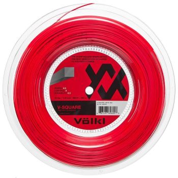 VÃ¶lkl V-Square 200m Reel Tennis Racquet Strings 16g / 1.30mm - Lava