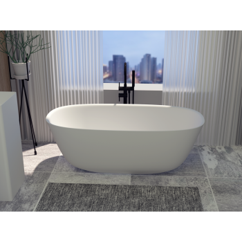 Compact Freestanding Cast stone - Solid Surface Bath 1500mm Length