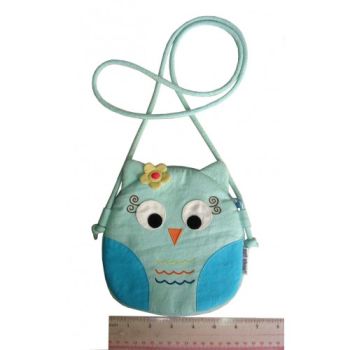 Owl Pouch Light Blue