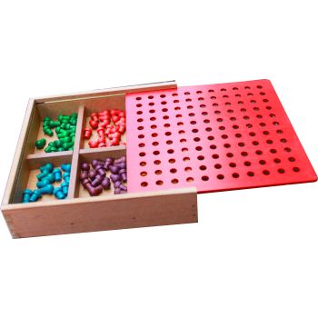 Froebel Gifts J2- Pegs And Lacing Box