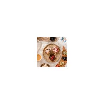 Bamboo circle trays set of 5