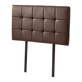 PU Leather Single Bed Deluxe Headboard Bedhead - Brown