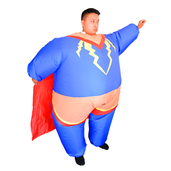 Super Hero Fancy Dress Inflatable Suit - Fan Operated Costume