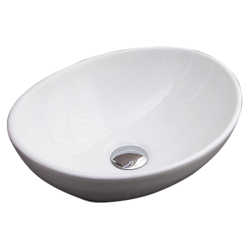 Above Counter Bathroom Vanity Oval Ceramic Basin