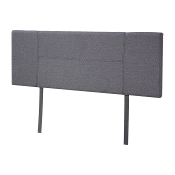 Linen Fabric Double Bed Headboard Bedhead - Grey