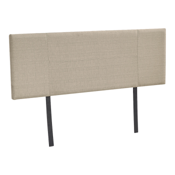 Linen Fabric Double Bed Headboard Bedhead - Beige