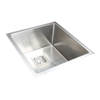 430x455mm Handmade 1.5mm Stainless Steel Undermount / Topmount Kitchen Sink with Square Waste