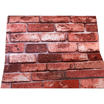 10m 3D Red Brick Print Theme Wallpaper