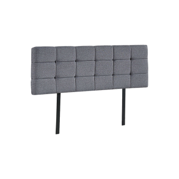 Linen Fabric Queen Bed Deluxe Headboard Bedhead - Grey